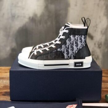 B23 High-Top Sneaker Black And White Dior Oblique Canvas - Cdo065