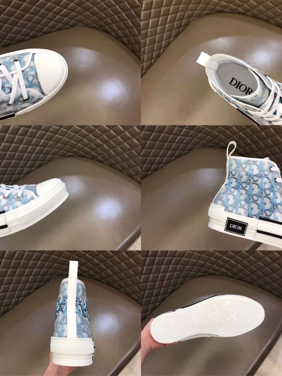 B23 High-Top Sneaker Blue Dior Oblique Pixel Canvas - Cdo064