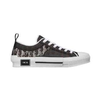 B23 Low-Top Sneaker Black And White Dior Oblique Canvas - Cdo068