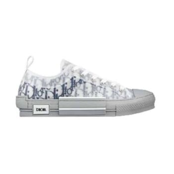 B23 Low-Top Sneaker White And Navy Blue Dior Oblique Canvas - CDO071