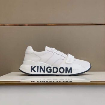 Burberry Kingdom Print Sneakers In White - Bbr22