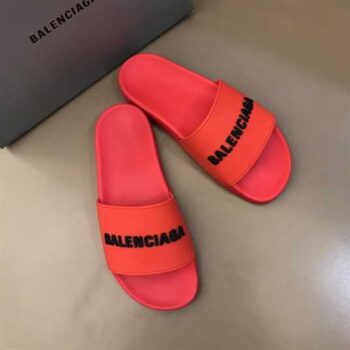 Balenciaga Rubber Logo Pool Slide Sandals - BBG009
