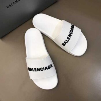 Balenciaga Rubber Logo Pool Slide Sandals - BBG011