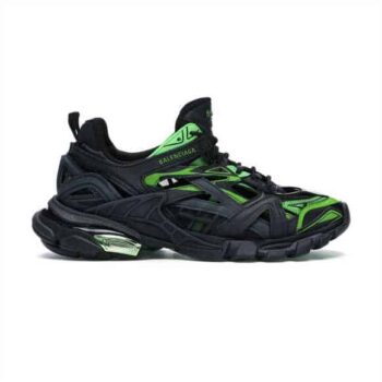 Balenciaga Track 2 Sneakers In Black And Green - Bb065