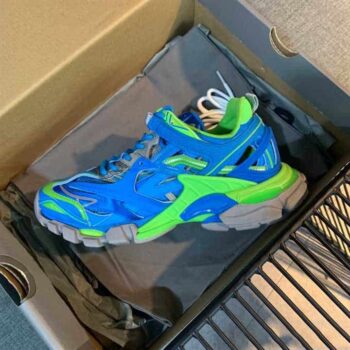 Balenciaga Track 2 Sneakers In Blue And Green - Bb083