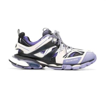 Balenciaga Track 3 Sneakers In Black, White And Purple - Bb030