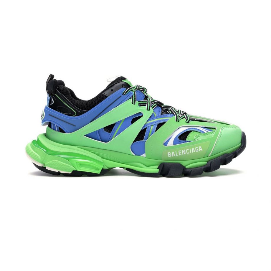 Balenciaga Track 3 Sneakers In Green And Blue 3.0 - Bb027