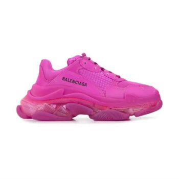 Balenciaga Triple S Clear Sole Sneakers In Pink - Bb039