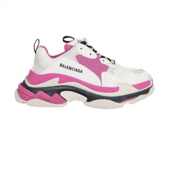 Balenciaga Triple S Sneakers In White And Pink - Bb052