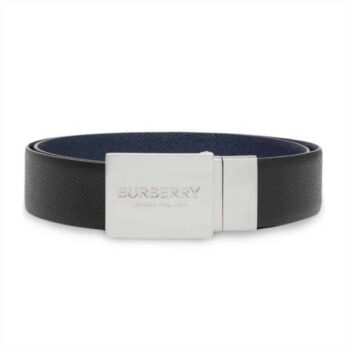 Burberry Reversible Plaque Buckle Grainy Leather Belt - BEL005