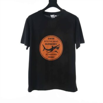 Burberry Shark Graphic Cotton Oversized T-Shirt - BBR016