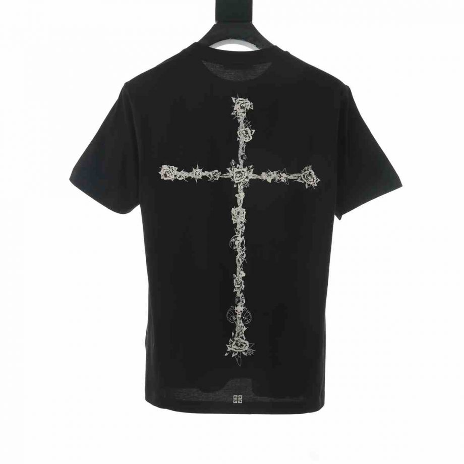 Givenchy Slim Fit Cross Printed T-Shirt - GIVS004