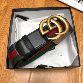 Gucci GG Belt Cuir Green/red Leather Nero - BG32