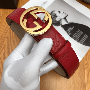 Gucci Interlocking G-Buckle Leather Belt - BG43