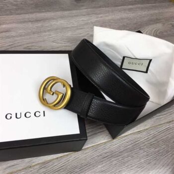 Gucci Interlocking Gg Leather Belt - BG04