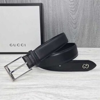 Gucci Leather Belt With Gg Detail - BG21