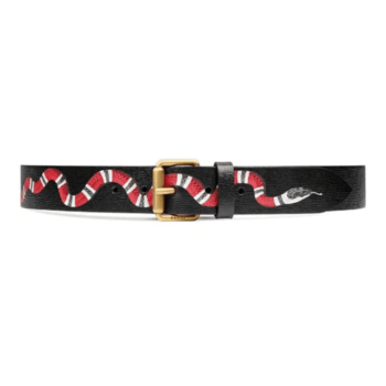 Gucci Leather Belt With Kingsnake - BG12