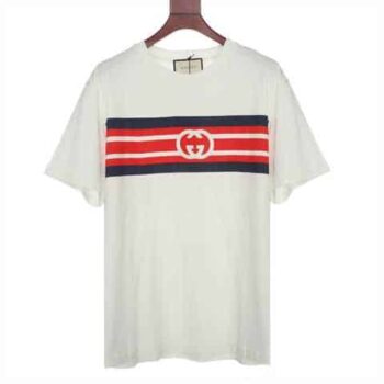 Gucci Interlocking G Stripe Print T-Shirt - GCS042