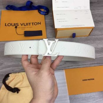Louis Vuitton Monogram Powder White Initiales 40mm Belt - LBT008