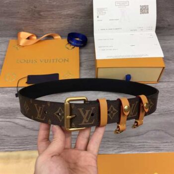 Louis Vuitton Signature Belt Monogram 35mm Brown - LBT026