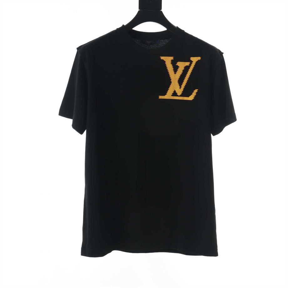 Louis Vuitton Virgil Abloh Ss19 Lv Brick Printed T-Shirt Black - LTS023