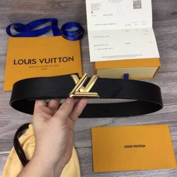 Louis Vuitton Epi Leather Lv Twist 40mm Belt M0068w Black - LBT010