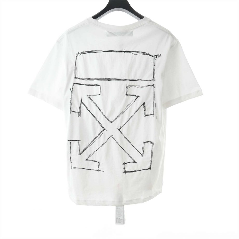 Off-White Embroidered Cotton-Jersey T-Shirt - OFW019