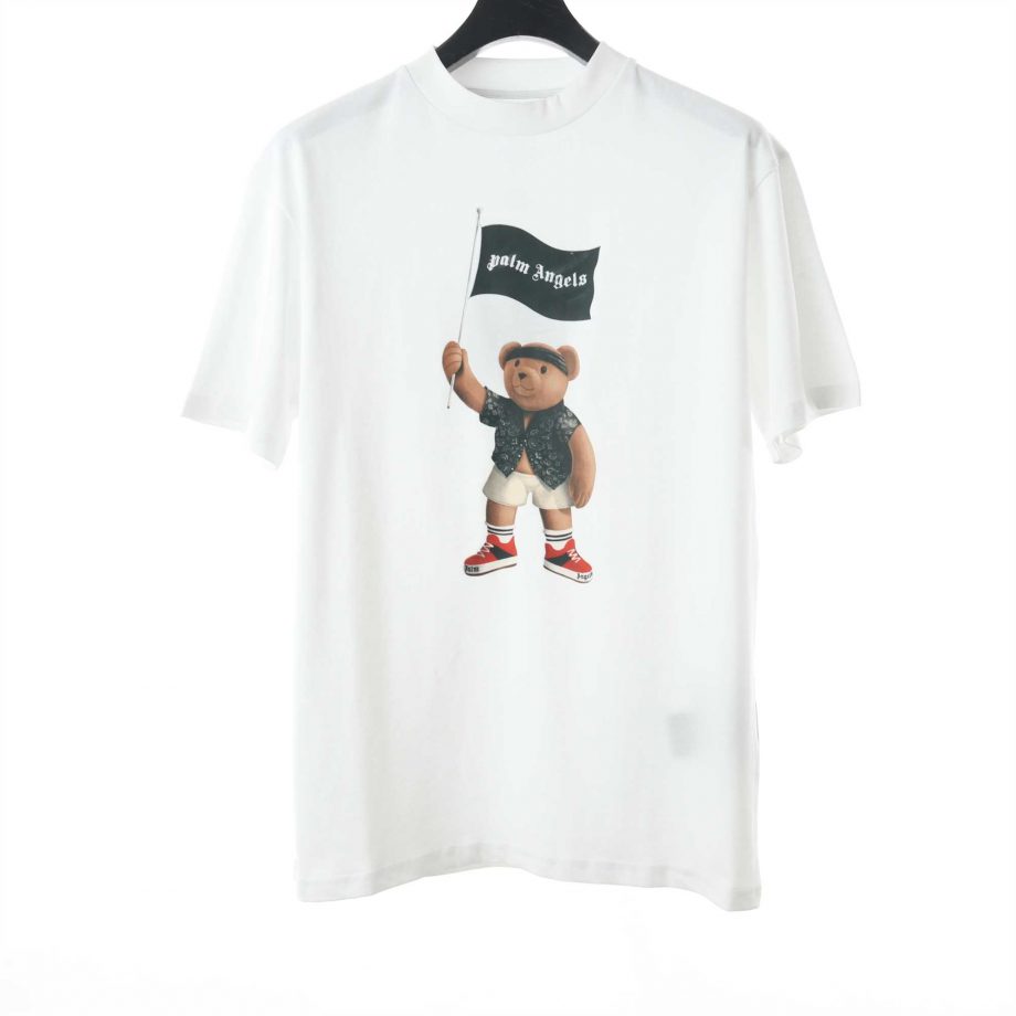 Palm Angels White T-Shirt With Print - PMA025