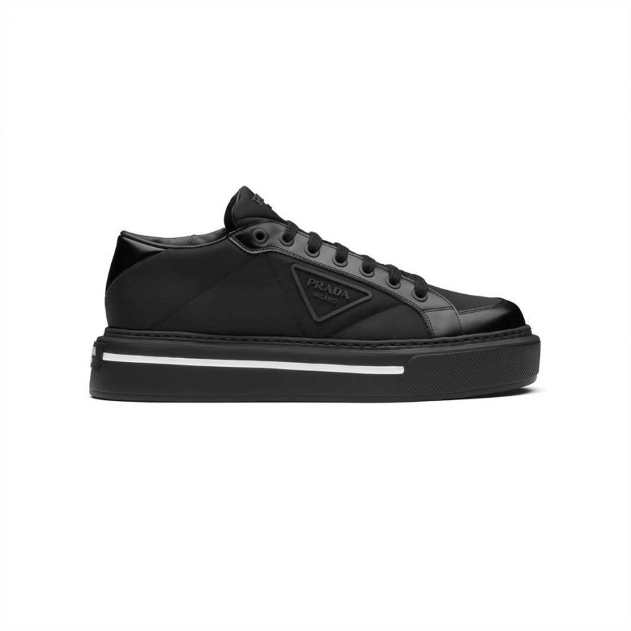 Prada Macro Re-Nylon And Brushed Leather Sneakers - Prd023
