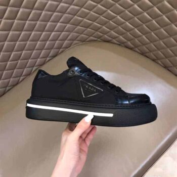 Prada Macro Re-Nylon And Brushed Leather Sneakers - Prd023