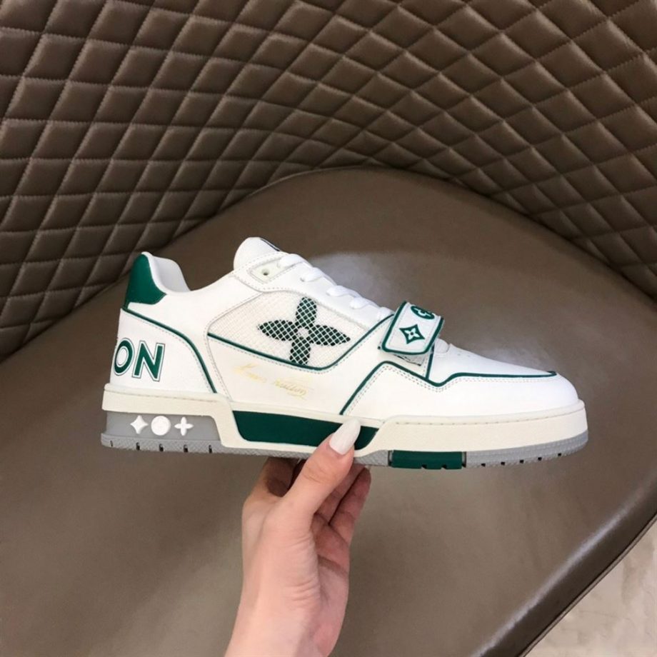 Louis Vuitton Trainer Snakers Green Calf Leather- Lsvt102
