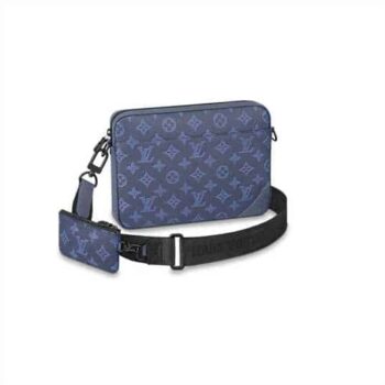 M45730 Louis Vuitton Duo Messenger Bag Navy Blue Monogram Shadow Cowhide Leather - Available with prices $180-$220.