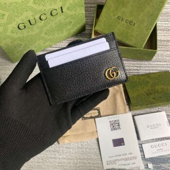 Gucci GG Marmont Card Holder In Black - WGS006