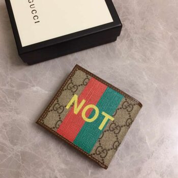 Every Designers Online Shopping Gucci 'Fake/Not' Print Billfold Wallet - WGS014
