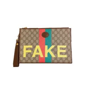 Gucci GG Supreme Clutch Bag With Fake Print - WGS012
