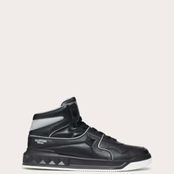 ONE STUD Mid-Top Calfskin Sneaker - VLS031