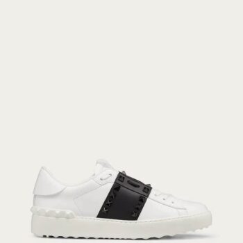 Rockstud Untitled Sneaker in Calfskin Leather with Tonal Studs - VLS026