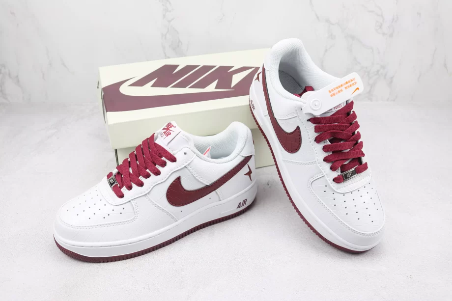 Nike Air Force 1 White and Red - AF018