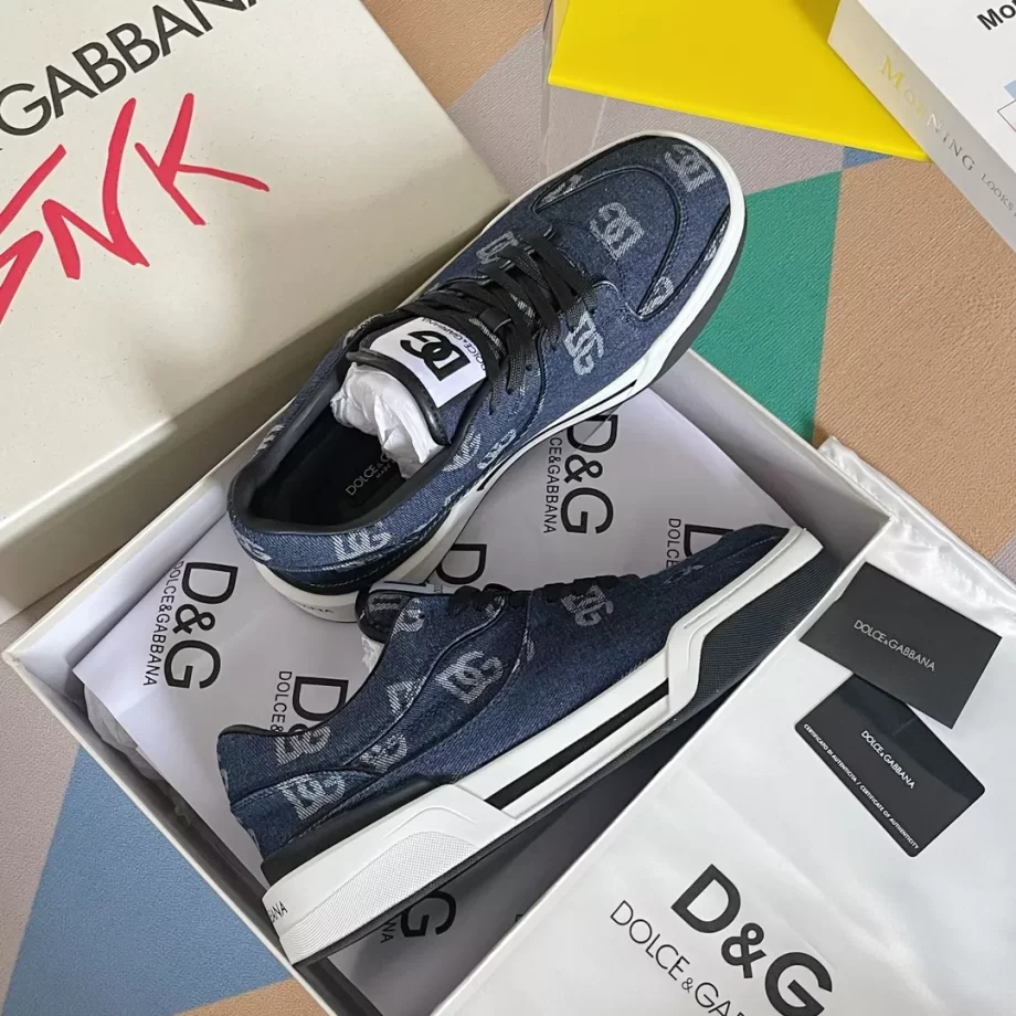 Dolce & Gabbana Sneakers In Logoed Denim - DG292