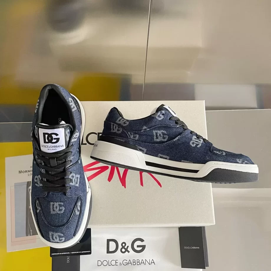 Dolce & Gabbana Sneakers In Logoed Denim - DG292
