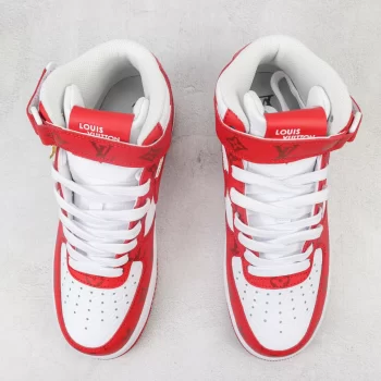 Nike Air Force 1 Mid Louis Vuitton White Red - AF168
