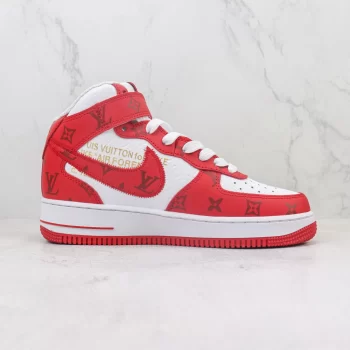 Nike Air Force 1 Mid Louis Vuitton White Red - AF168