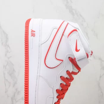 Nike Air Force 1 07 Mid White Red - AF142
