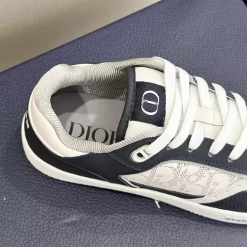 B27 Low-Top Sneaker White Smooth Calfskin, Black Denim and White Dior Oblique Galaxy Leather - CDO114