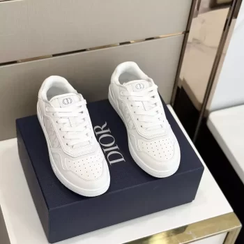 B27 Low-Top Sneaker White Smooth Calfskin and Dior Oblique Galaxy Leather - CDO113