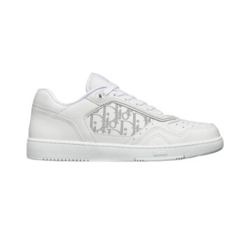 B27 Low-Top Sneaker White Smooth Calfskin and Dior Oblique Galaxy Leather - CDO113