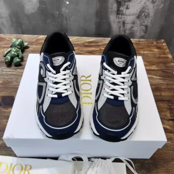 B30 Sneaker Anthracite Gray Mesh with Black, Blue and Dior Gray Technical Fabric - CDO122