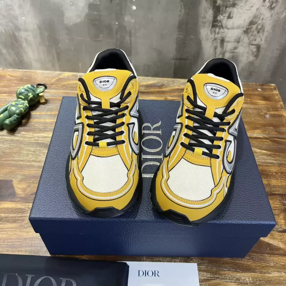 B30 Sneaker Cream Mesh and Yellow Technical Fabric- CDO126