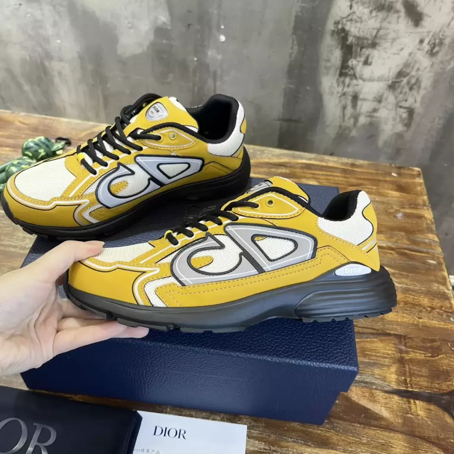 B30 Sneaker Cream Mesh and Yellow Technical Fabric- CDO126