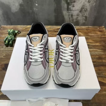 B30 Sneaker Gray Mesh with Light Green, Beige and Lavender Technical Fabric - CDO118